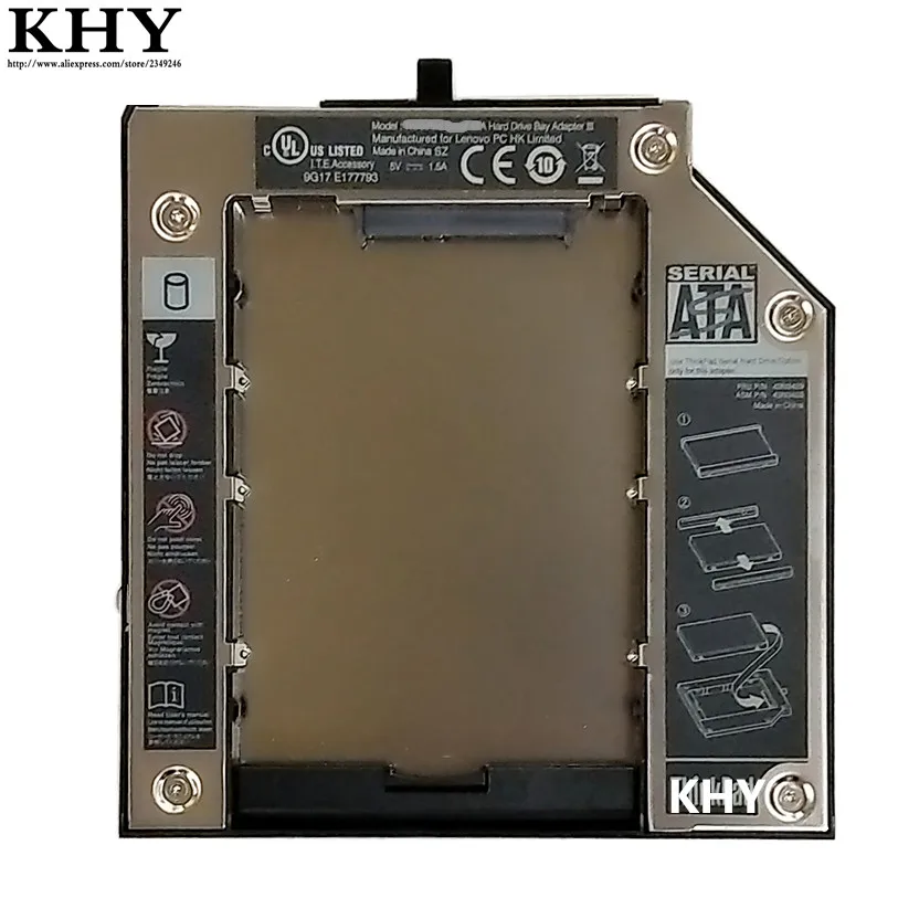 Новый оригинальный 2nd HDD SATA3.0 SSD Caddy Adapter III FRU 43N3429 43N3415 для ThinkPad T400 T400S T500 W500 T410 T410S T420S