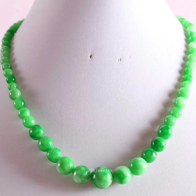 Light Green Jade Натуральные камни круглые бусины синий песчаник Кристалл Малахит кварц Азурит Howlite оникс ожерелье 1" 1 шт - Окраска металла: Light Green Jade