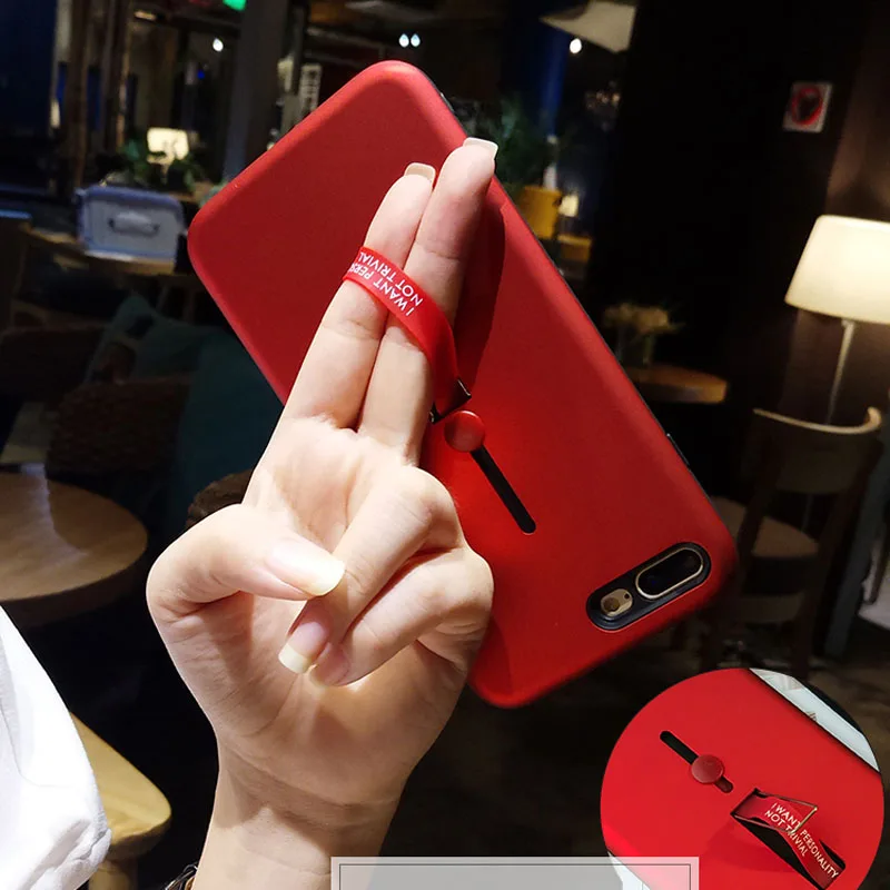 Plain Matted Phone Case with Finger Holder for iPhone 11 PRO MAX XS XR 7 8 plus 6s Marble TPU Ring |