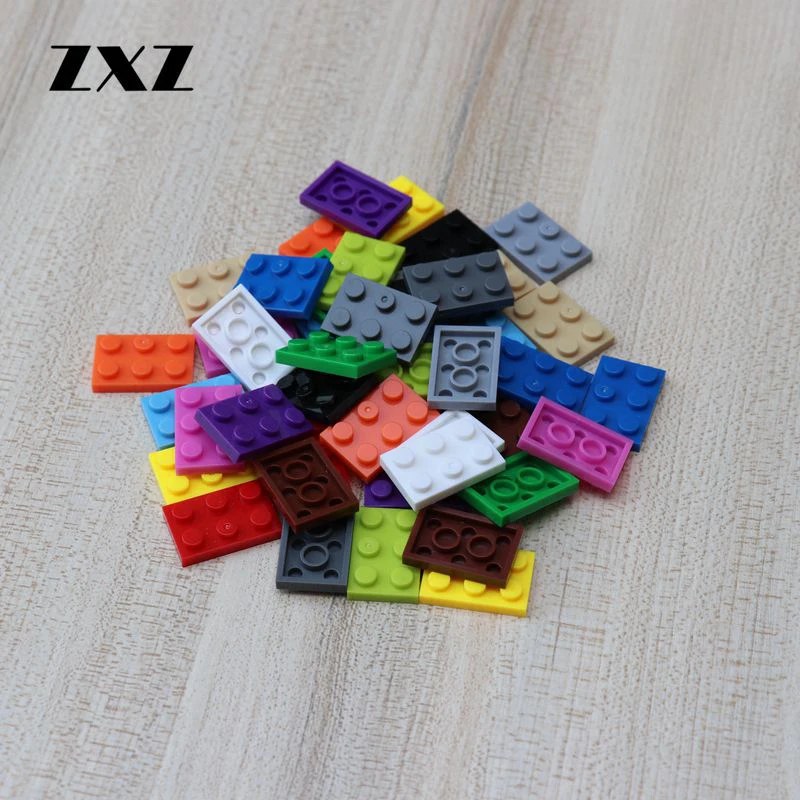 50 шт./лот 2X3 короткие строительные блоки кирпичи DIY игрушки совместимая пластина