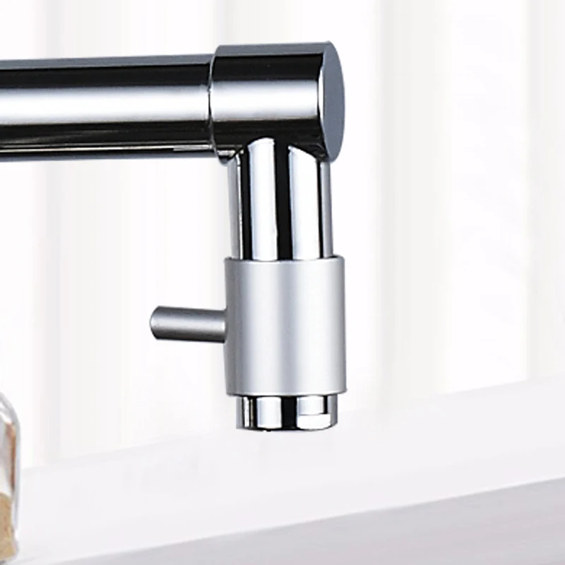 Уникальный носик Uythner современный хромированный латунный Смеситель для кухни с