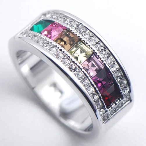 Женское кольцо из серебра с имитацией изумруда|925 sterling silver ring|sterling ringssilver ring |