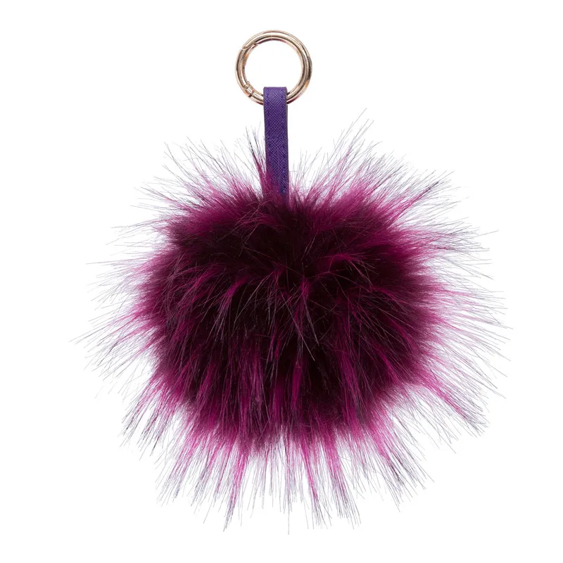 Брелок для ключей с большим меховым помпоном 13 см|key chain|keyring fluffyplush key ring |