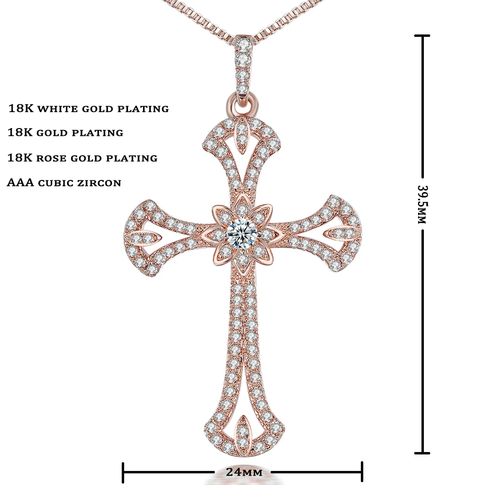 Fine Jewelry Винтаж крест кулон изысканный унисекс Цепочки и ожерелья подвеска для