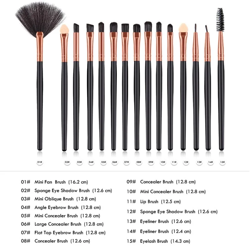 15/10/4 Pcs Synthetic Hair Wood Handle Makeup Brushes Eye Shadow Lip Gloss of Cosmetics Eyeshadow Tools L9 | Красота и здоровье