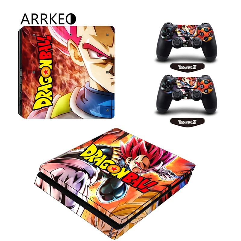 Виниловая наклейка ARRKEO Dragon Ball Super Saiyan Vegeta на кожу для PlayStation 4 PS4 тонкая консоль 2