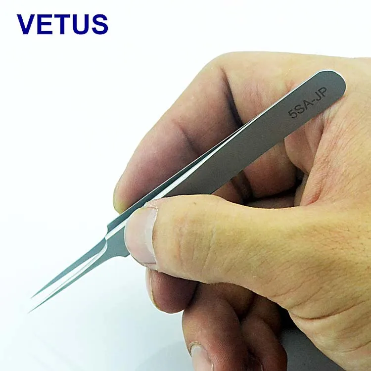 Высокоточный Немагнитный антикислотный Пинцет VETUS 5SA JP Hyperfine для ремонта