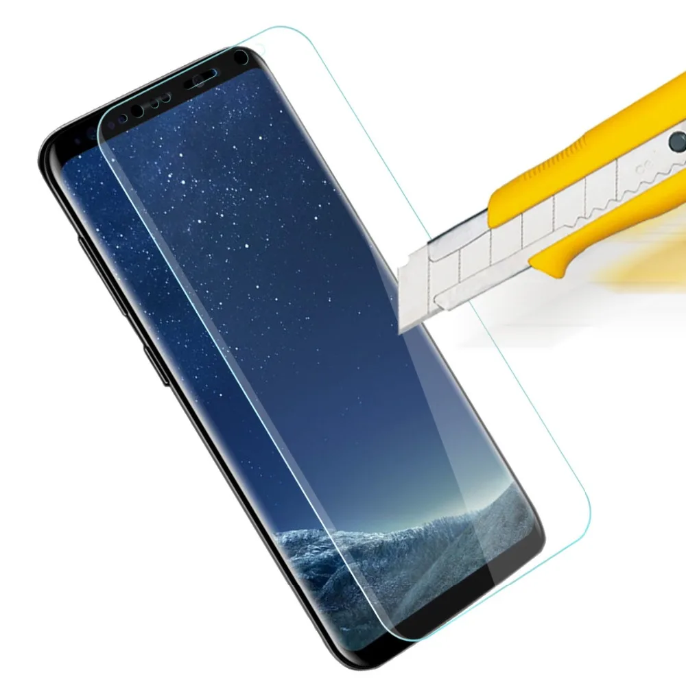 Znnco для Samsung Galaxy S8 Экран протектор 3D Изогнутые полное покрытие 9 H закаленное