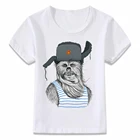 Футболка для мальчиков и девочек oal012, детская одежда, футболка, русский товарищ Чубакка, Чуи, рубашки для малышей