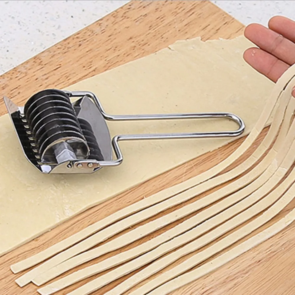 

Noodle Lattice Roller Dough Cutter Pasta Spaghetti Maker Pastry Vegetable Rolling Slicer Stainless Steel Kitchen Cooking Tools
