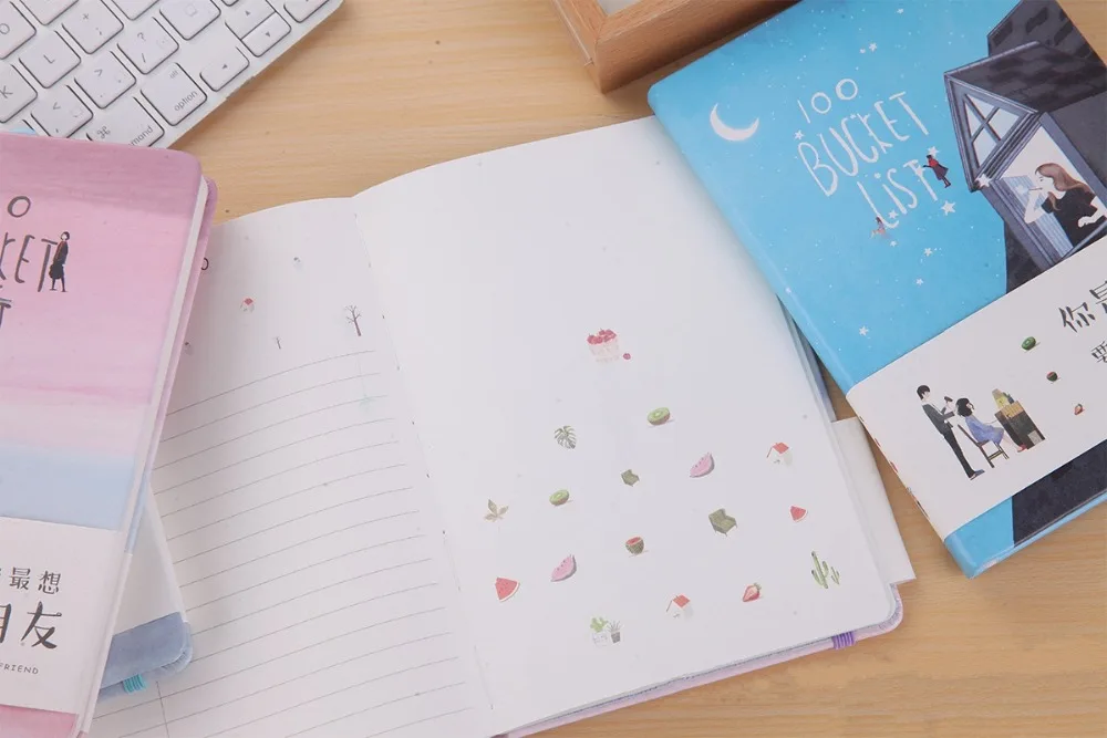 Kawaii Канцелярские записная книжка кожаный дневник для путешественников DIY A5 ежедневно еженедельник повестки дня блокнот