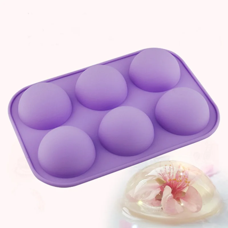 Filbake 6 даже небольших полукруглый Силиконовые Пудинг пресс форма для торта Кухня