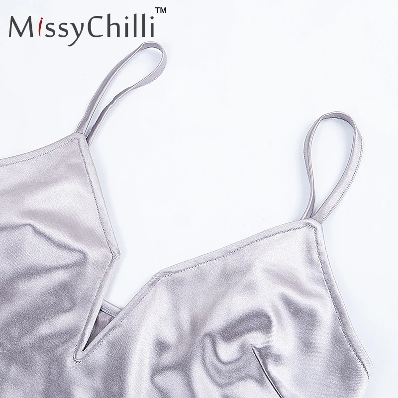 Женский сатиновый сарафан MissyChilli облегающий короткий винтажный с треугольным