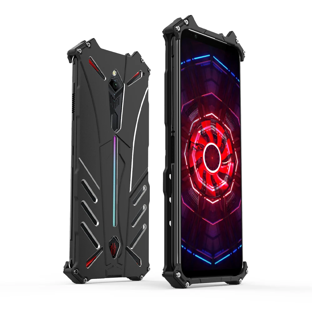 for ZTE Nubia Red Magic 3 DIABLO ROJO Devil 3S BATMAN Luxury Doom Heavy Duty Armor Metal Aluminum Phone Cases | Мобильные телефоны