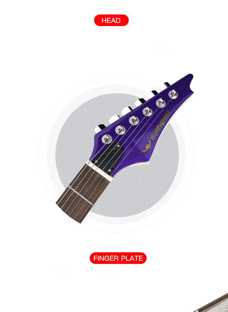 6 струн электрическая гитара палисандр гриф липа гитары ra с Gig Bag для начинающих