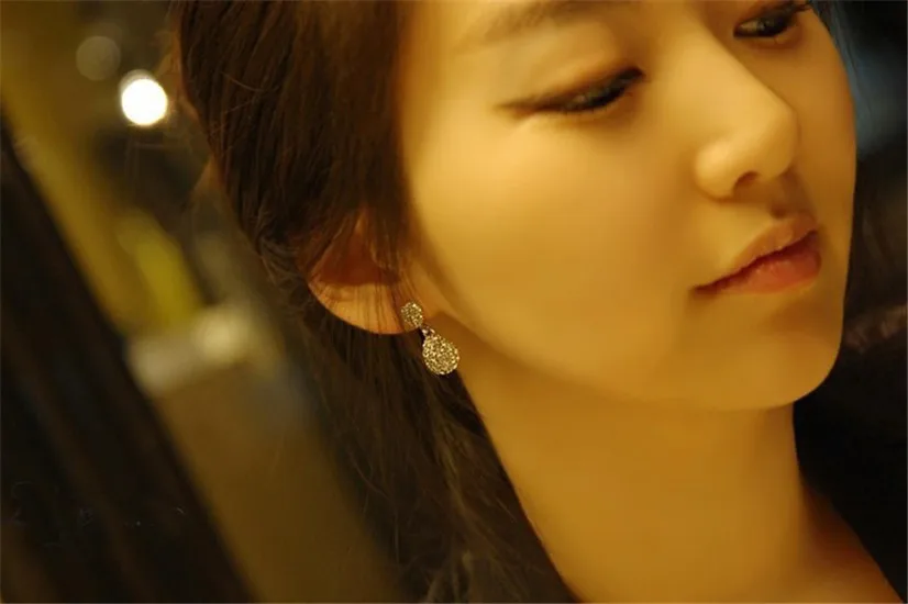 1 пара Новая Мода 2014 Серьги Стержня Симпатичные Леди Кристалл Rhinestone Мотаться