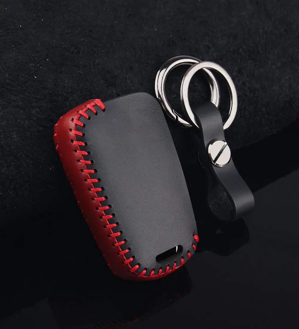 KEYYOU 2/3 кнопки для Opel Insignia Astra Corsa Antara для Chevrolet Cruze Aveo Trax чехол для ключей из натуральной кожи ключница