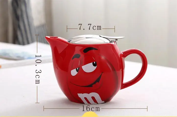 M& M бобы шоколадный чайник мультфильм чайник с фильтром большой емкости посуда для напитков лимит prodcut
