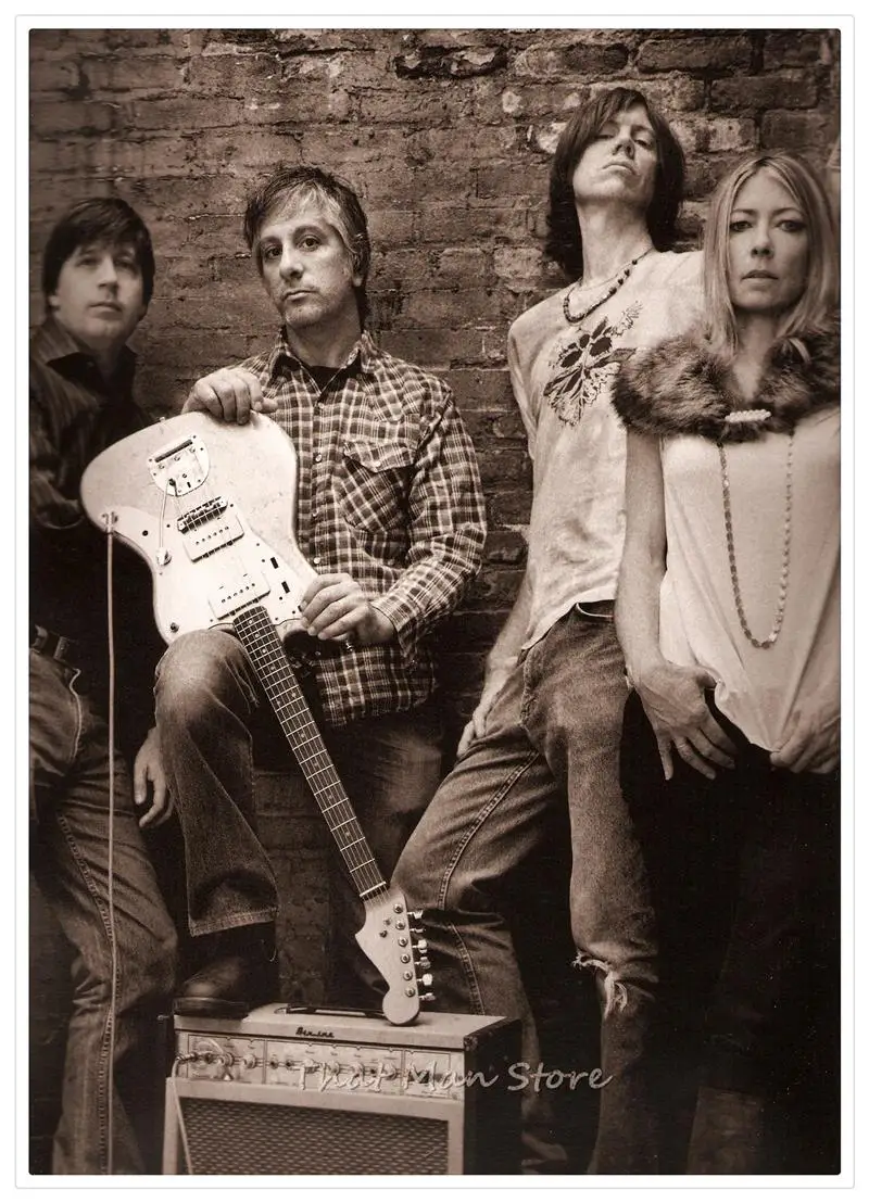 Sonic Youth панк-рок украшения для дома, белая крафт-бумага, плакат, рисунок, наклейки на стену
