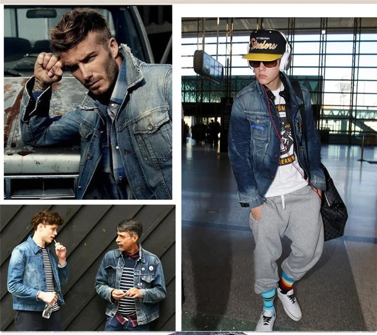 2017 мужские модные джинсовые куртки пальто весенний стиль короткая джинсовая