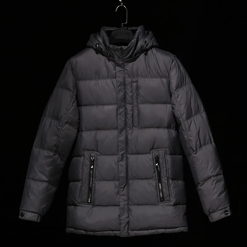 MALIDINU 2022 Men Fashion Duck Down Jacket Brand Thick Down Jacket Men Winter Coat Jackets Hooded Zipper Rib Cuff Free Shipping