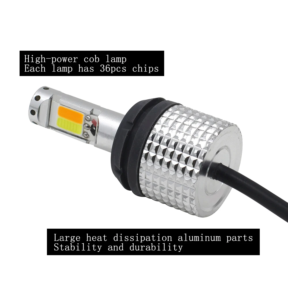 Автомобильный светодиодный поворотники светильник 30W COB 1156 1157 3156 3157 T20 7440 7443 WY21W drl светодиодный фары дневного света drl Включите светильник