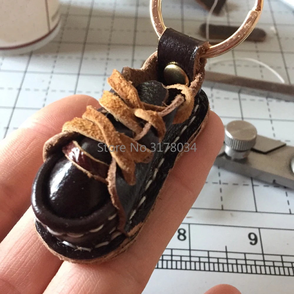 Японское стальное лезвие DIY кожа Ремесло Мини Милая обувь дизайн мешок брелок