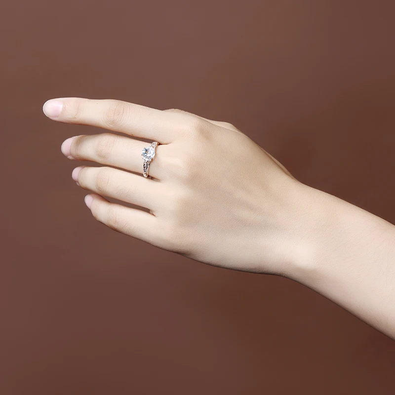Ainuoshi 1.25ct овальный Природный Голубой gemston Топаз Кольцо Твердые стерлингового серебра 925 полое кольцо для Для женщин Талисманы Свадебные украшения