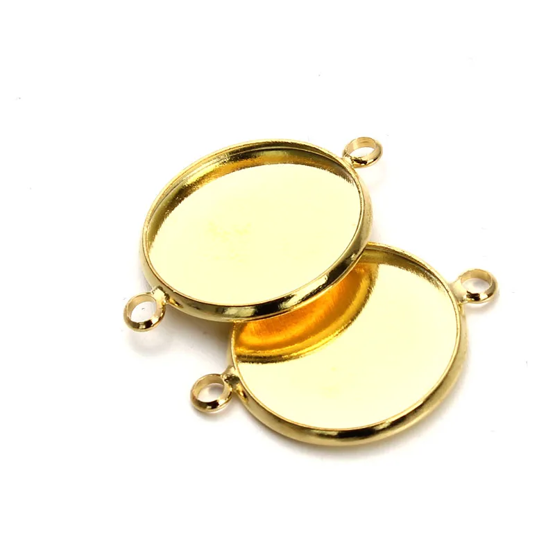 WIWI 5 шт./лот круглый золотой кулон из нержавеющей стали кабошон ручной работы