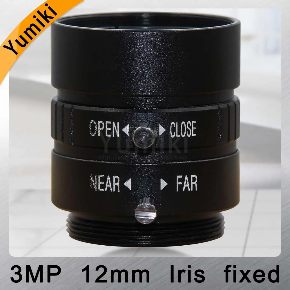 Yumiki 3MP HD 12 мм 1/1. 8 cctv Объектив CS крепление IR Iris фиксированный 28,5 градусов для ip-камеры безопасности