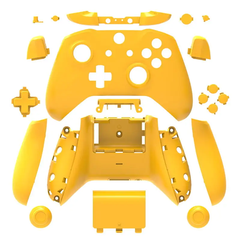 Оболочка для Xbox One тонкий Замена Полный в виде ракушки и пуговицы Mod Kit Матовый контроллер обложку Корпус для Xbox One S тонкий - Цвет: Цвет: желтый