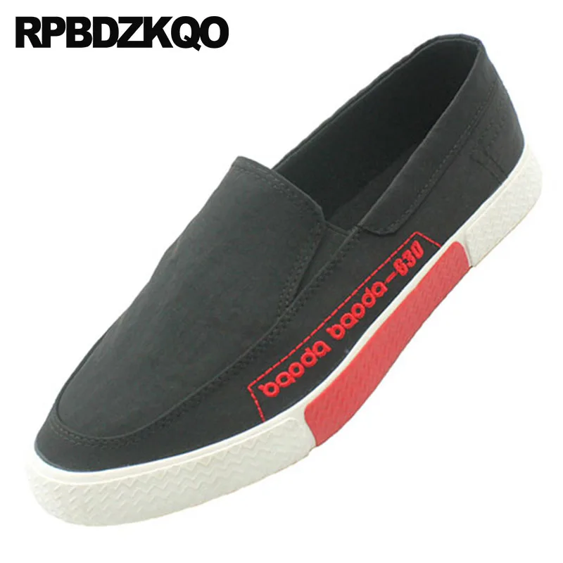 Skate 2021 Driving Slip On Green Breathable Flats Walking Soft Soled Trainers Embroidery Black Sneakers Men Canvas Shoes Casual |