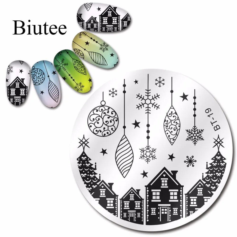 Biutee 1 шт. 20 видов конструкций для ногтей штамп пластина классические полосы листья цветы животные звезда Музыкальные инструменты шаблон для ногтей