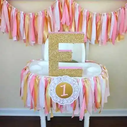 1 шт. баннер розового и золотого цвета для девочек|birthday flags|princess birthdayfirst birthday |