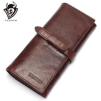 new luxury brand 100 top genuine cowhide leather high quality men long wallet coin purse vintage designer male carteira wallets