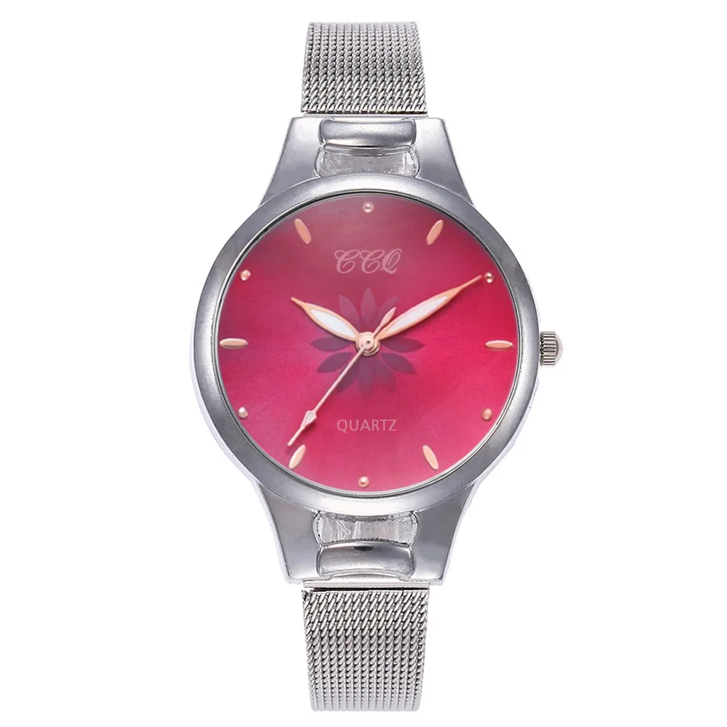 Женские кварцевые часы Zegarek Reloj Mujer простые и стильные с сетчатым ремешком из