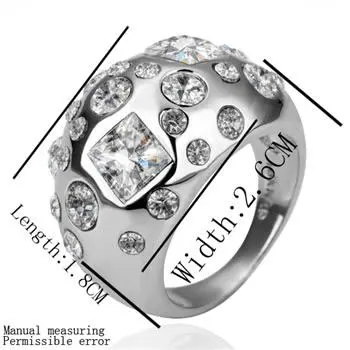 18K gold plated ring fashion Genuine Austrian crystals italina Nickle free antiallergic factory prices dec avi GPR118 |