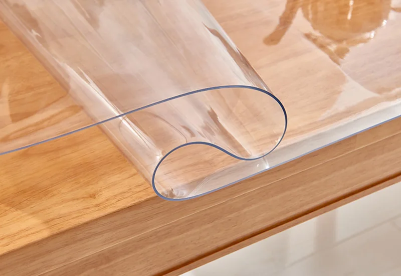 Туманная скатерть из ПВХ, водонепроницаемая Прозрачная ПВХ скатерть, прямоугольная скатерть, скатерть для кухни с рисунком, покрытие для обеденного стола из мягкого стекла