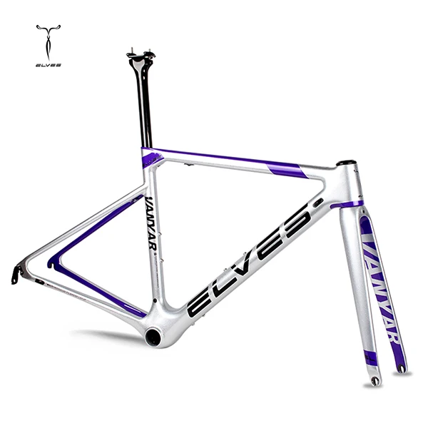 siver purple Велосипед углерод, Сверхлегкий дорожный велосипед quadro carbono Марко bicicleta cadre velo de route en carbone quadro de bicicleta - Цвет: siver purple