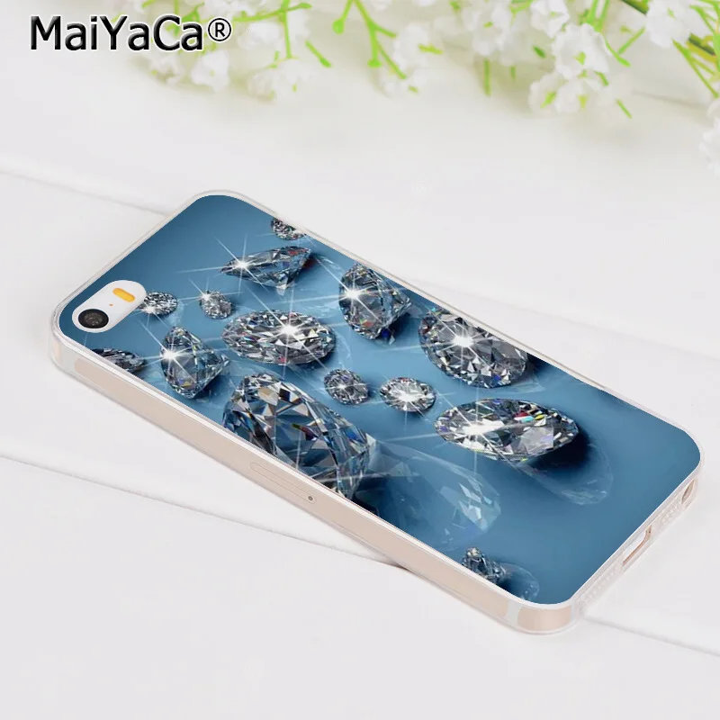 MaiYaCa прозрачный мягкий чехол из ТПУ с кристаллами и бриллиантами для iPhone 6S 6plus 7 7plus