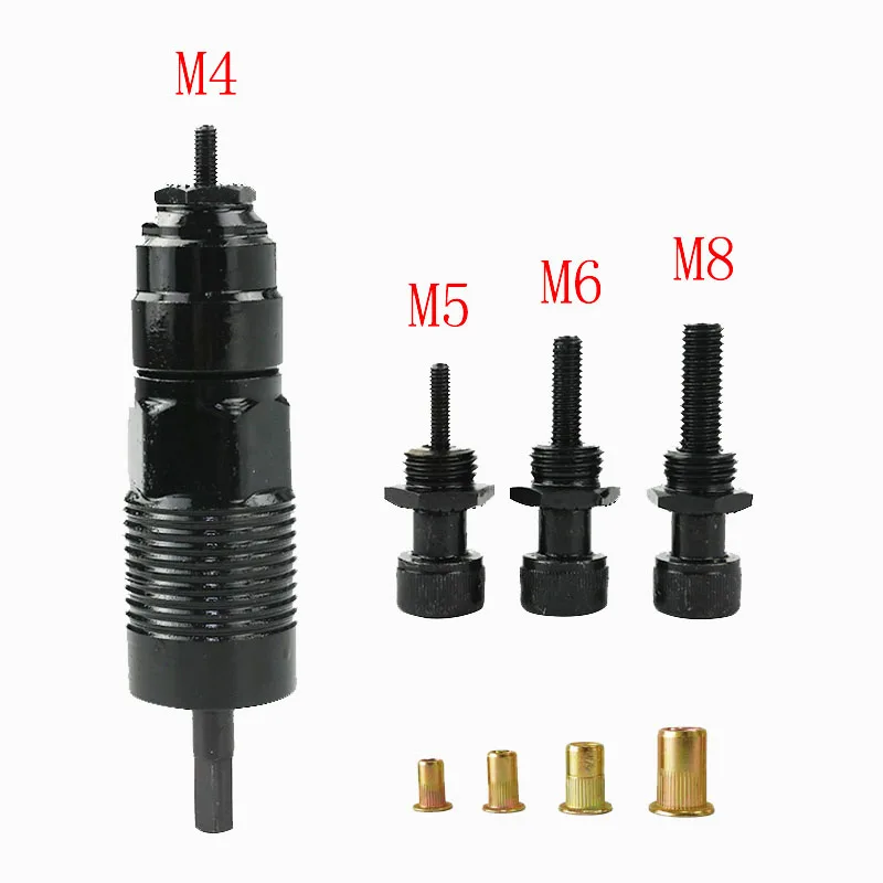 M4 M5 M6 M8  Cordless Nut Riveter Drill Adapter Rivet Nut Tool Electrical Nut Riveter Nut Riveter Adaptor
