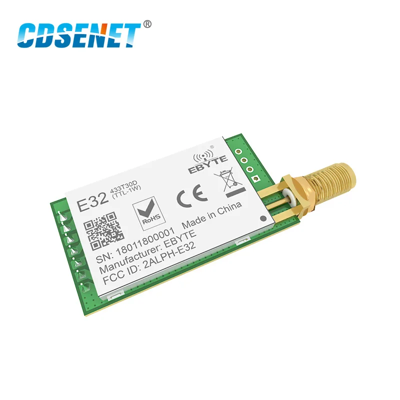 SX1278 LoRa 433 МГц 30dBm1W серийный Порты и разъёмы трансивер E32 433T30D V2.0 SMA длинный диапазон