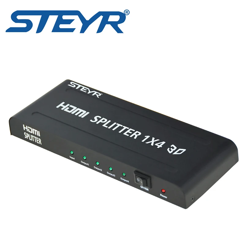 STEYR HDMI Splitter1x4 Ultra HD 4K/2K 1 вход 4 выхода Full HD1080P Поддержка 3D CEC для TV PS3/4 DVD Blu Ray BOX|Кабели