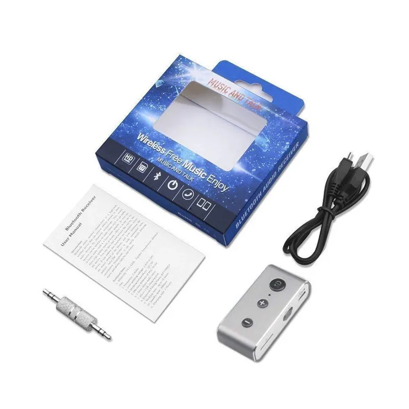 Bluetooth автомобильный комплект Handsfree 3 5 мм Aux аудио приемник адаптер A2DP Беспроводная