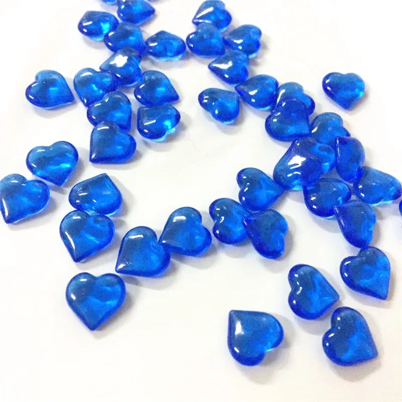 Blue 100 шт 10 мм в форме сердца акриловая кристальная Алмазная пешка неправильный камень шахматная игра для жетона аксессуары для настольной игры - Цвет: Blue