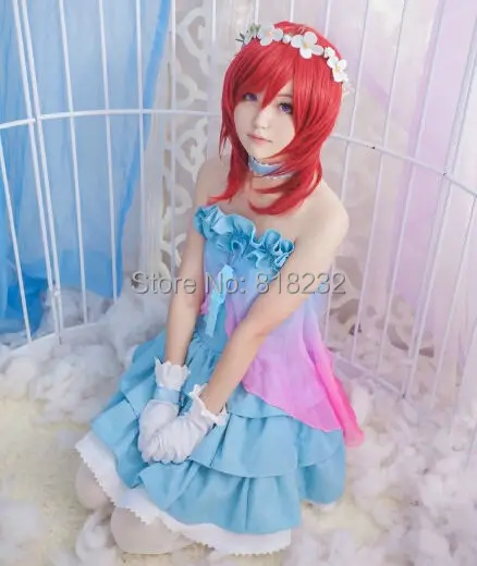 Шифоновое платье футболка Love Live Yume no Tobira Dreams Gate Nishikino Maki Униформа наряд аниме