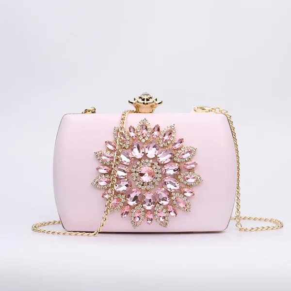 pink Новая мода, расшитая блестками, бриллиантовый клатч, женские вечерние сумки, шикарные клатчи на день, Свадебный Кошелек, женская сумка, сумка - Цвет: pink