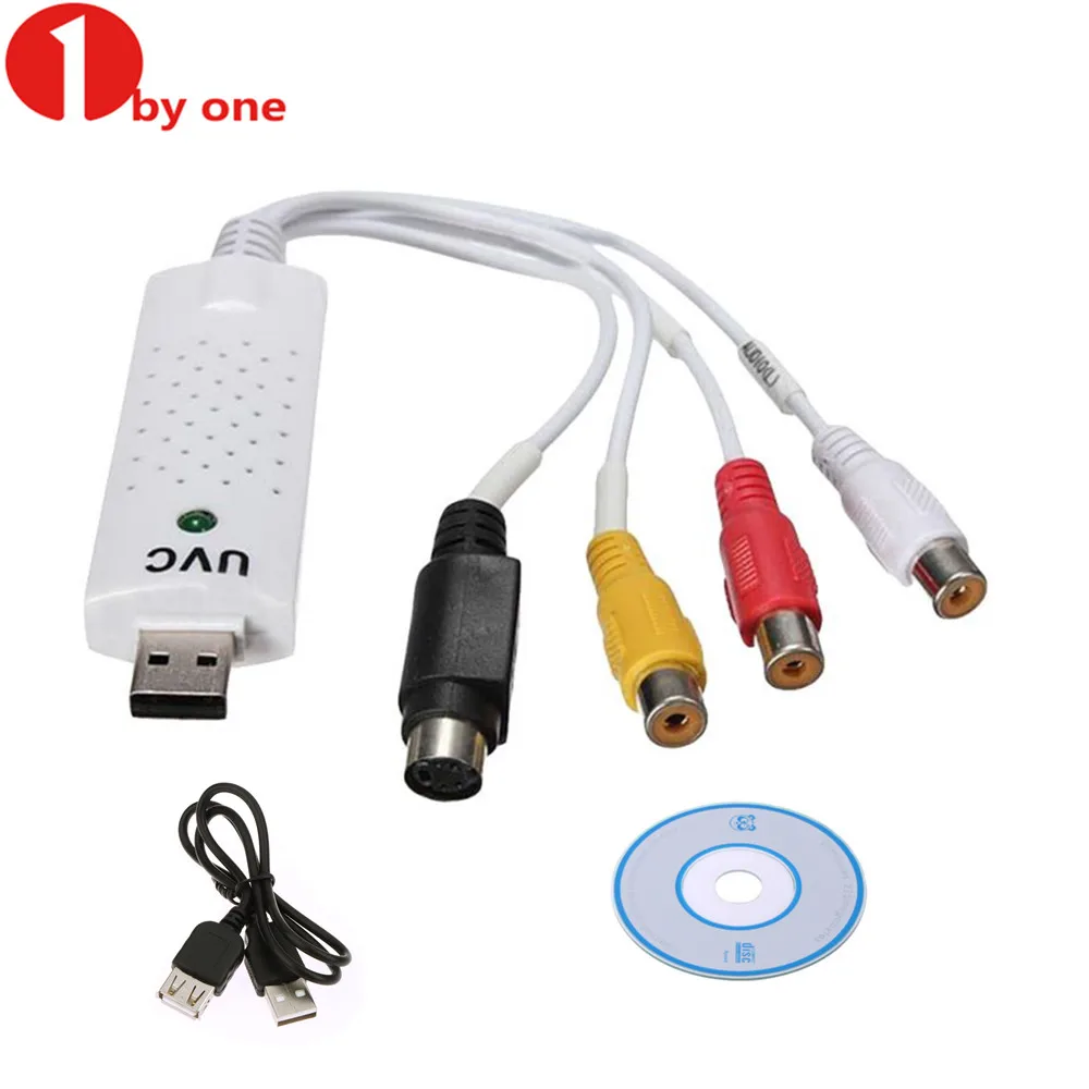 1 один Портативный Easycap USB2.0 Аудио карты видеозахвата адаптер VHS к DVD захвата видео