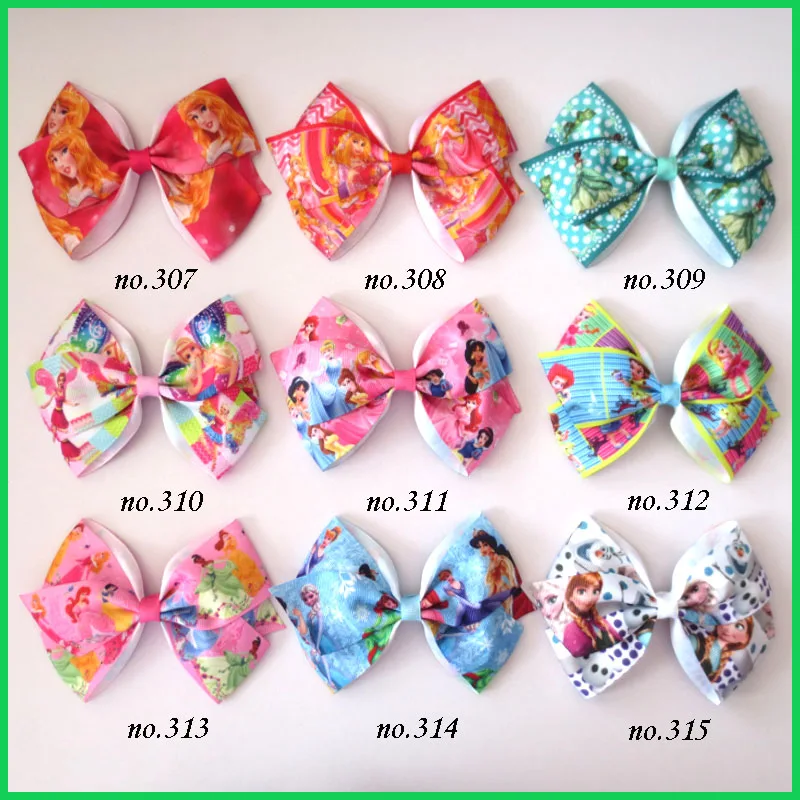 

200 Girl 4.5" New Angel Hair Bow Mermaids Fro Cinderella Snow White Princess