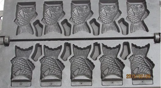 Electirc коммерческое мороженое открытый рот Вафля в виде рыб пекарь вафельница|waffle